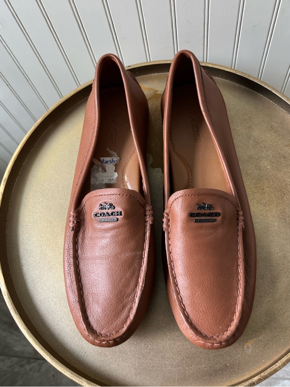 COACH MARY LOCK UP LOAFERS | BROWN LEATHER | WOMEN’S SIZE 10B | CLASSIC | EUC